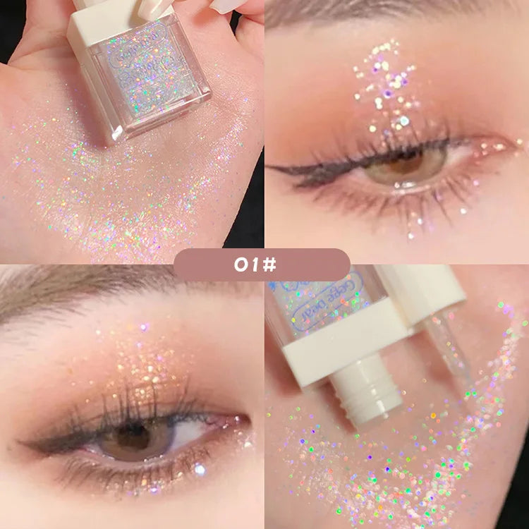 Gege Bear Liquid Eye Shadow Pearlescent Sequins Glitter Powder Silkworm Eye Shadow Brightening Liquid