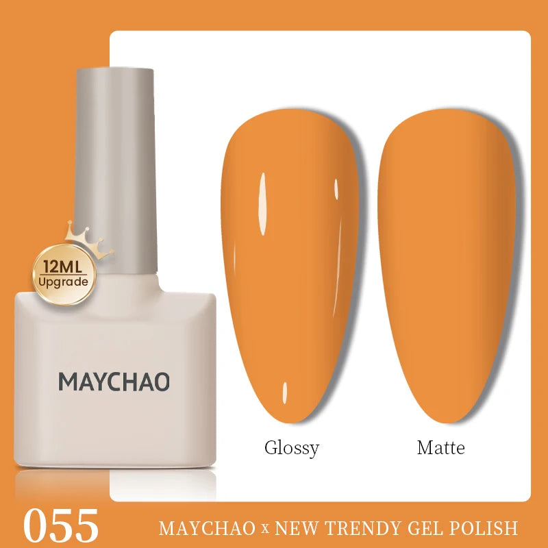 MAYCHAO 12ml Gel Nail Polish Set Professional Salon Nail Art Gels Varnish UV LED Semi Permanent Nail Lacquer Nail Supplies