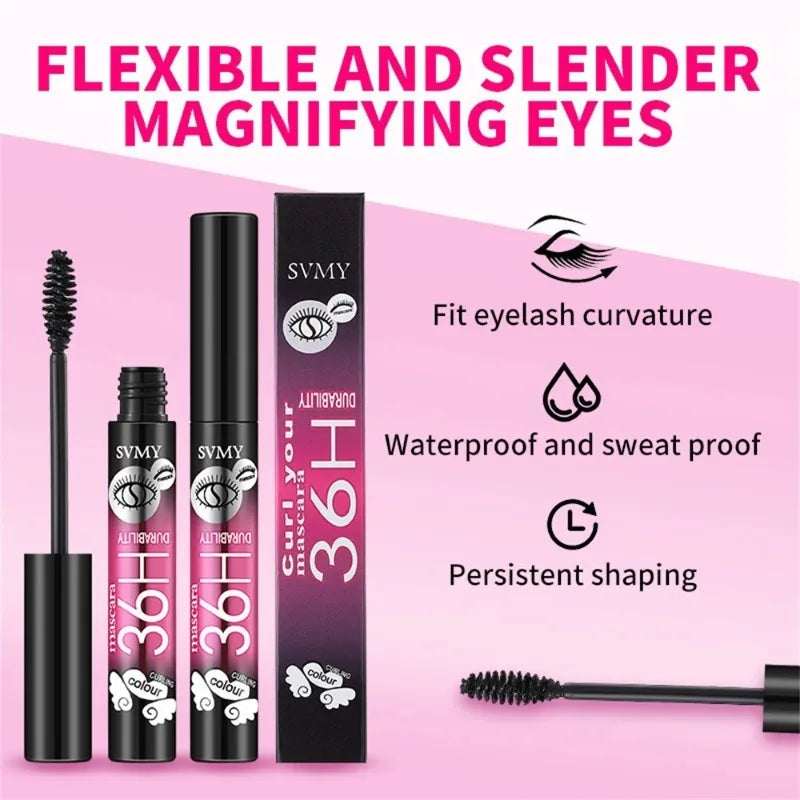 Fiber Mascara Black Thick Curly Lasting Waterproof Sweat-proof Lengthening Mascara Volumizing Natural Eye Lashe Extension Makeup