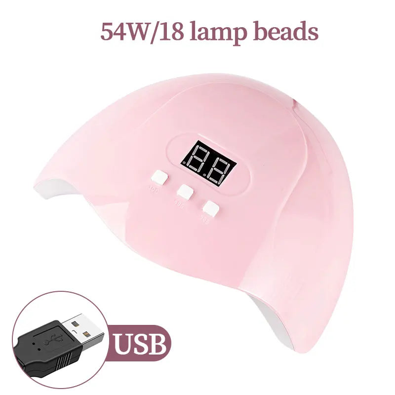 LULAA 54W UV Light for Gel Nails Drying Lamp Professional Material Nail Dryer LED Lamp For Nails Accessories Manicure Tools