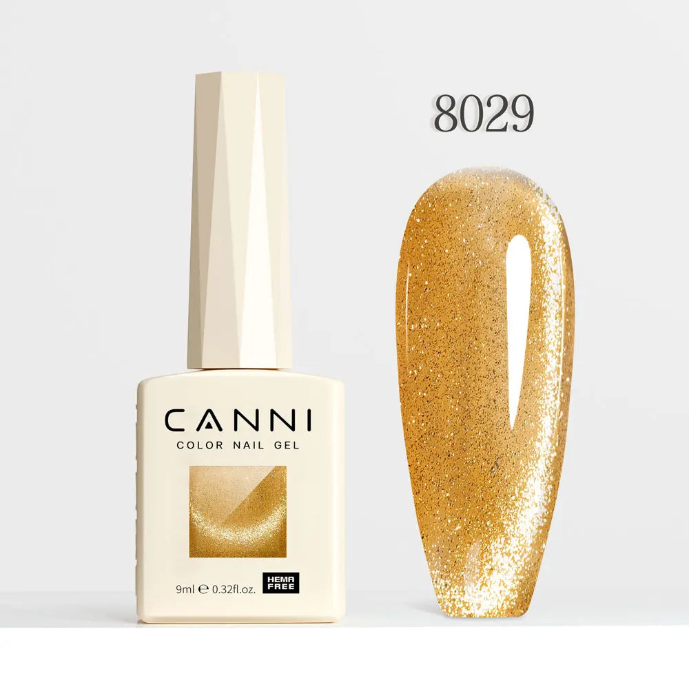 CANNI TPO/HEMA FREE Cat Eye Gel Nail Polish 9ml 48 Colors High Gloss UV-Removable Nail Art for Salon & DIY Manicure