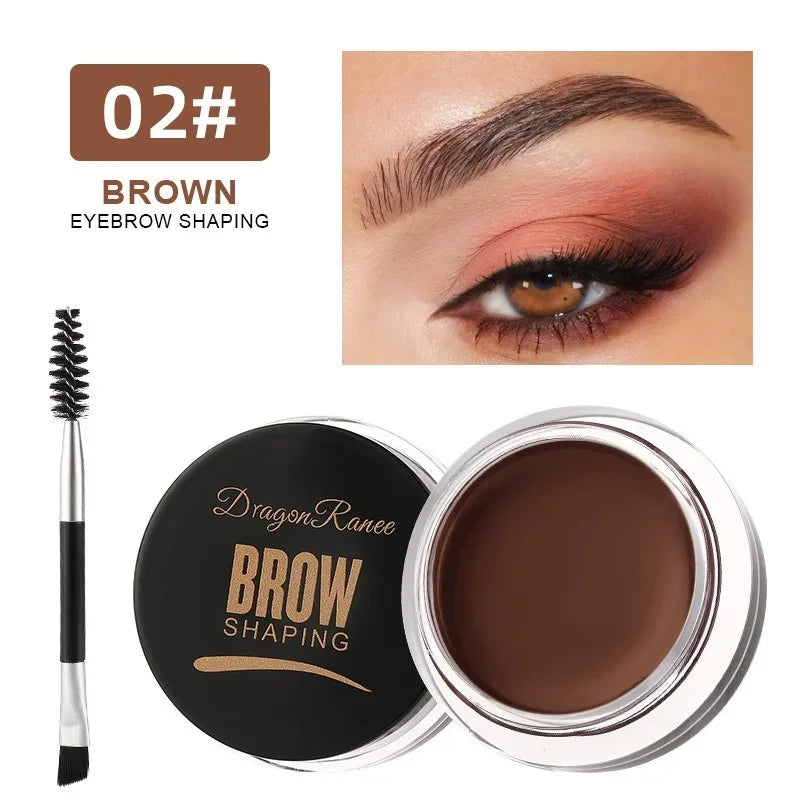 6 Color Wild Brow Styling Eyebrow Cream with Brush Long-lasting Color-resistant Eyebrow Gel Soap Wax White Eyebrow Cream