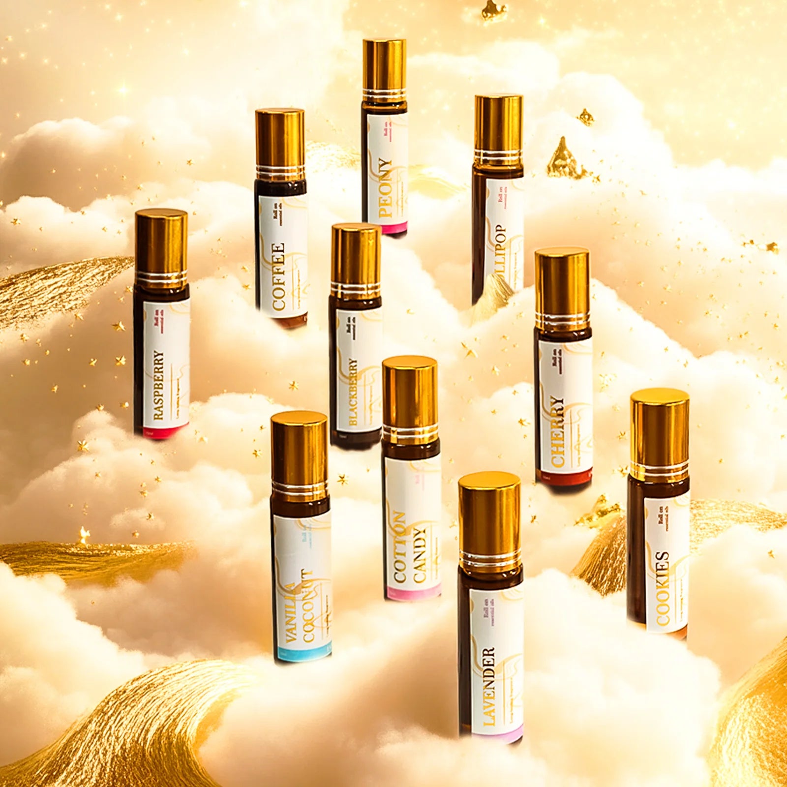 2PC/1PC 10ml Chocolate Musk Peppermint Roll On Essential Oils massage oil perfume body oil Gifts skincare Long lasting fragrance