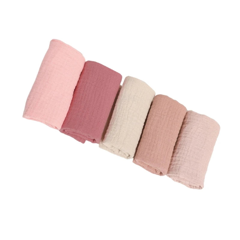 5Pcs Baby Wipes Cloths Handkerchief Square Drool Bibs Washcloths Nursing Towel Baby Wipe Breathable Face Towel for Baby 425F