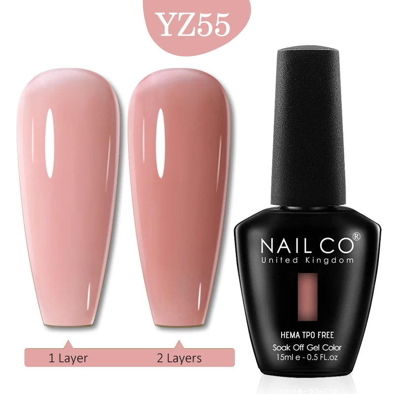 NailCO Pink Colors HEMA FREE Gel Nail Polish Nail Art Vernis Semi Permanent UV Lamp Gel Manicure for Nails Supplies Gel Polish