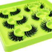HBZGTLAD 6Pairs Female Cosplay Fake Eyelashes Korean Makeup New Style Wet Spikes 3d Eyelash Bulk Wholesale Manga Lashes