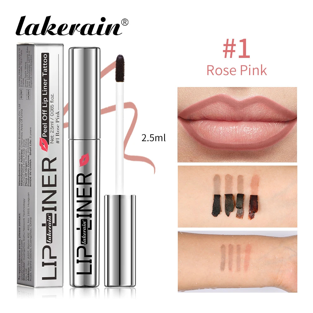 4colors Peel Off Lip Liner Waterproof Long Lasting Lipliner Pencil Moisturising Lips Gloss Tattoo Lipgloss Lipsticks Cosmetics