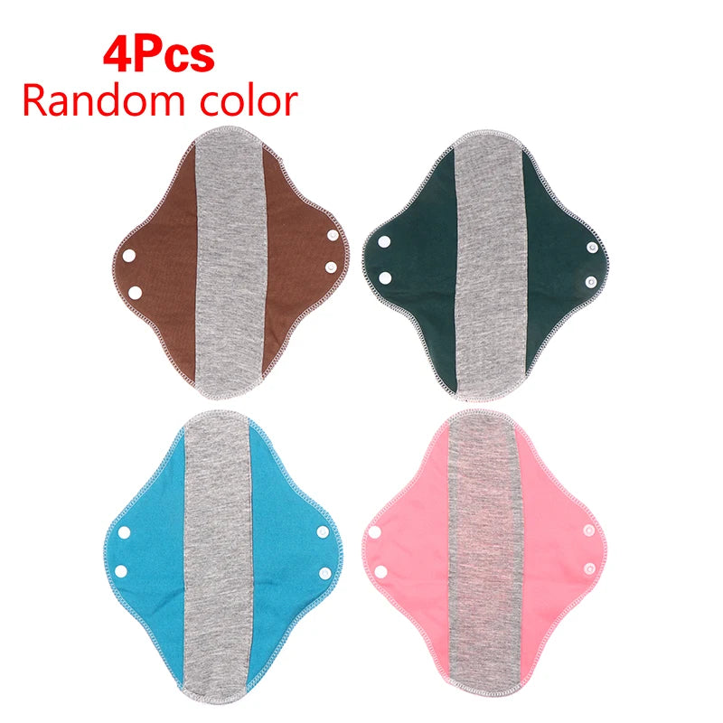 1/4pcs Thin Cloth Pads Soft Cotton Washable Feminine Panty Liners Sanitary Pads Napkin Daily Reusable Menstrual Hygiene Pads