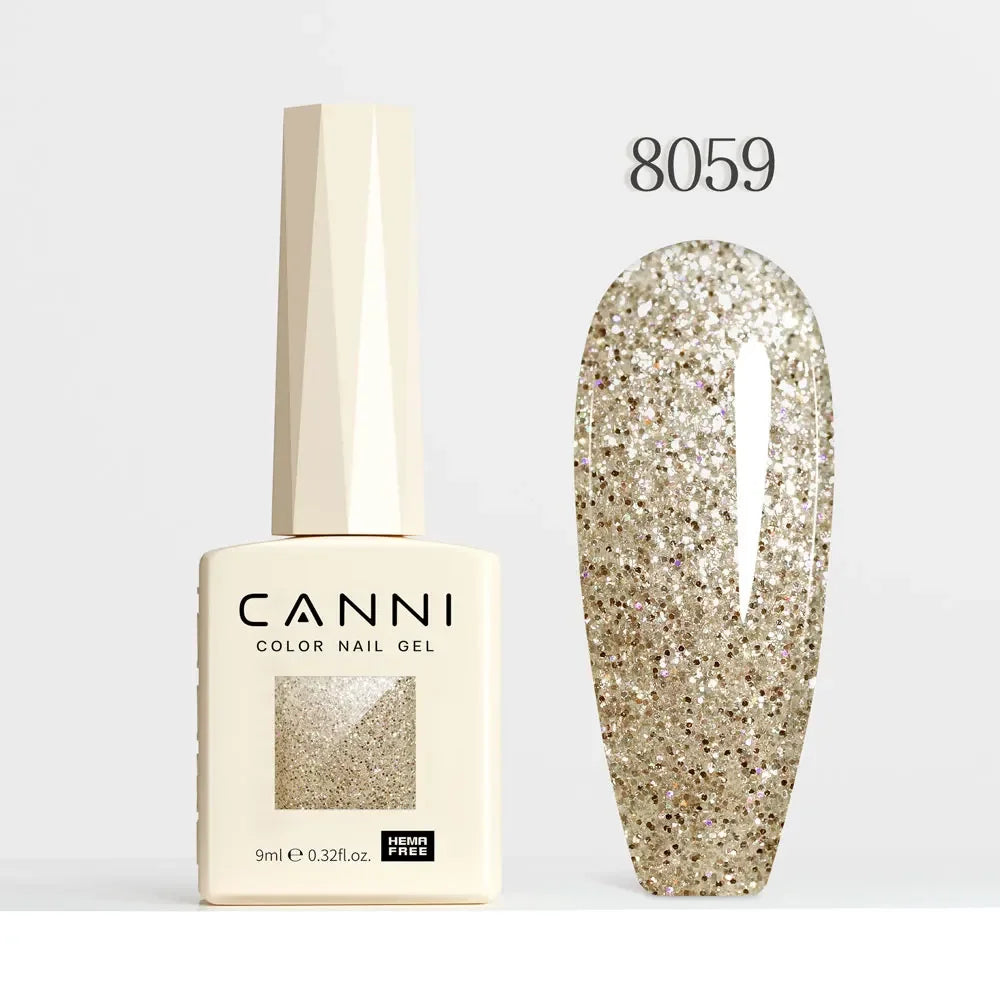 CANNI HEMA FREE TPO FREE 9ml Glitter Silver Cat Magnetic Gel Nail Polish Galaxy Diamond Full Coverage Pigmented Gel for Nail