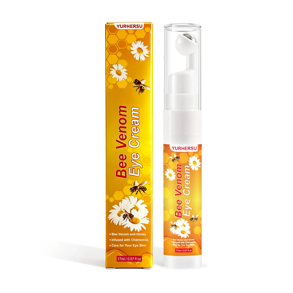 Bee Venom Eyes Cream Stick Dark Circles Remove Eye Bags Under Eye Hyaluronic Acid Moisturizing Serum Against Puffiness Eye Care