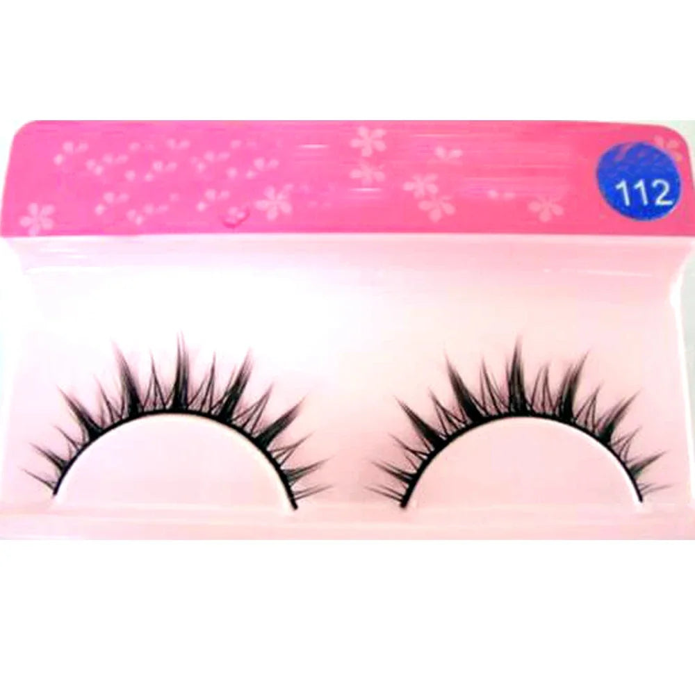 HBZGTLAD White Eyelashes Cosplay Makeup Natural Long Cross Strip False Eye Lashes