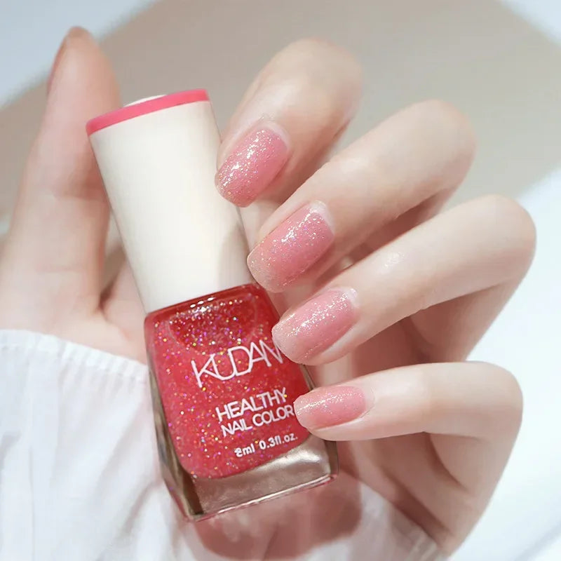 Matte Waterproof No-bake Nail Polish Nail Art Non Peelable Quick Dry Normal Without Lamp Nail Polish Glitter Sequins Uv Varnish