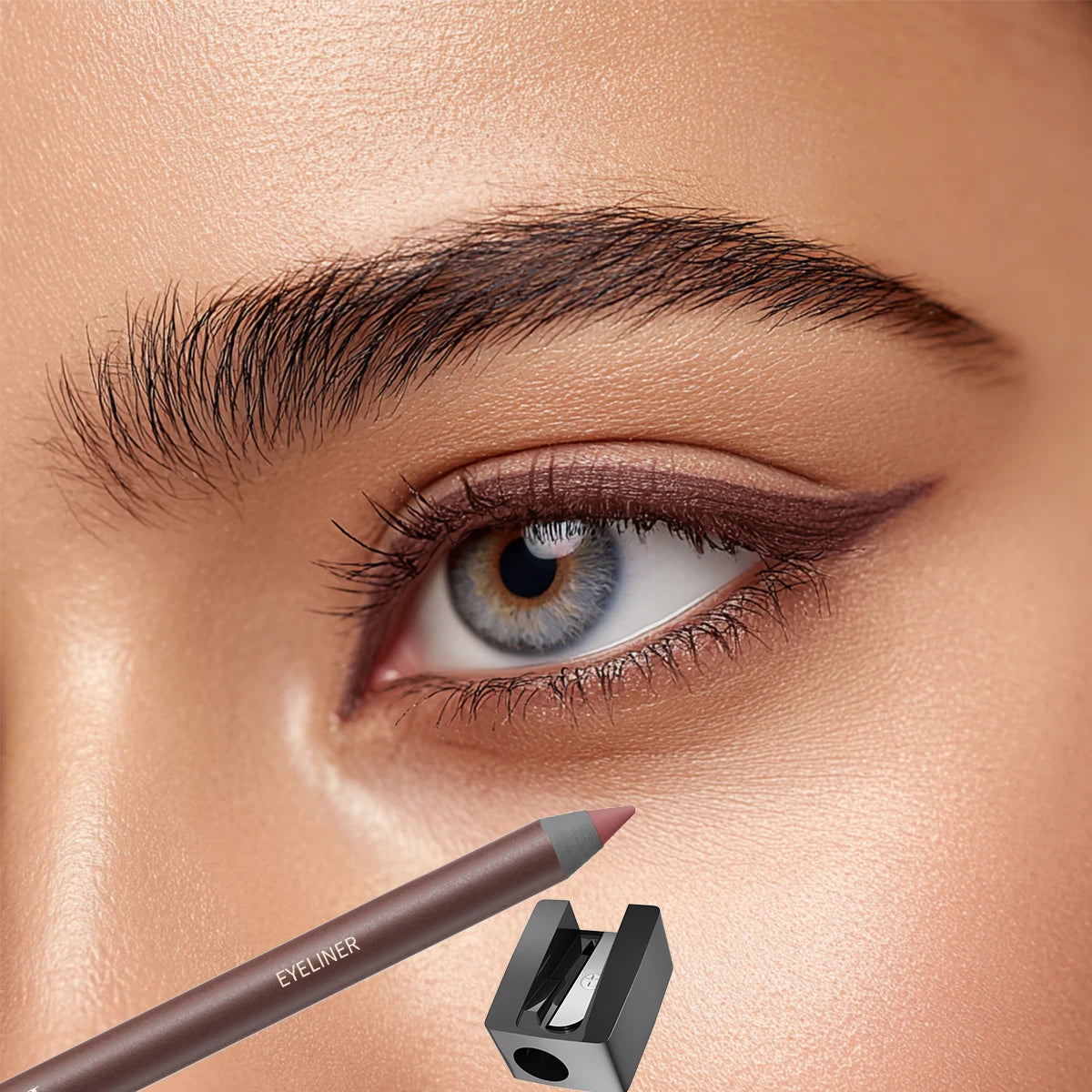 Waterproof Black Brown Eyeliner Gel Pencil Ultra-fine Matte Smooth Quick Dry Non-Smudge Easy Wear Eyeliner Pen Makeup for Eyes