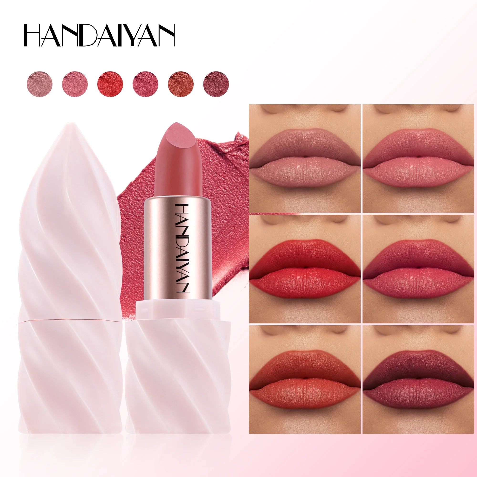 Matte Velvet Lipstick Ice Cream Long Lasting Waterproof Nourishing Moisturizing Highly Pigmented Satin Lip Gloss Non Stick Cup