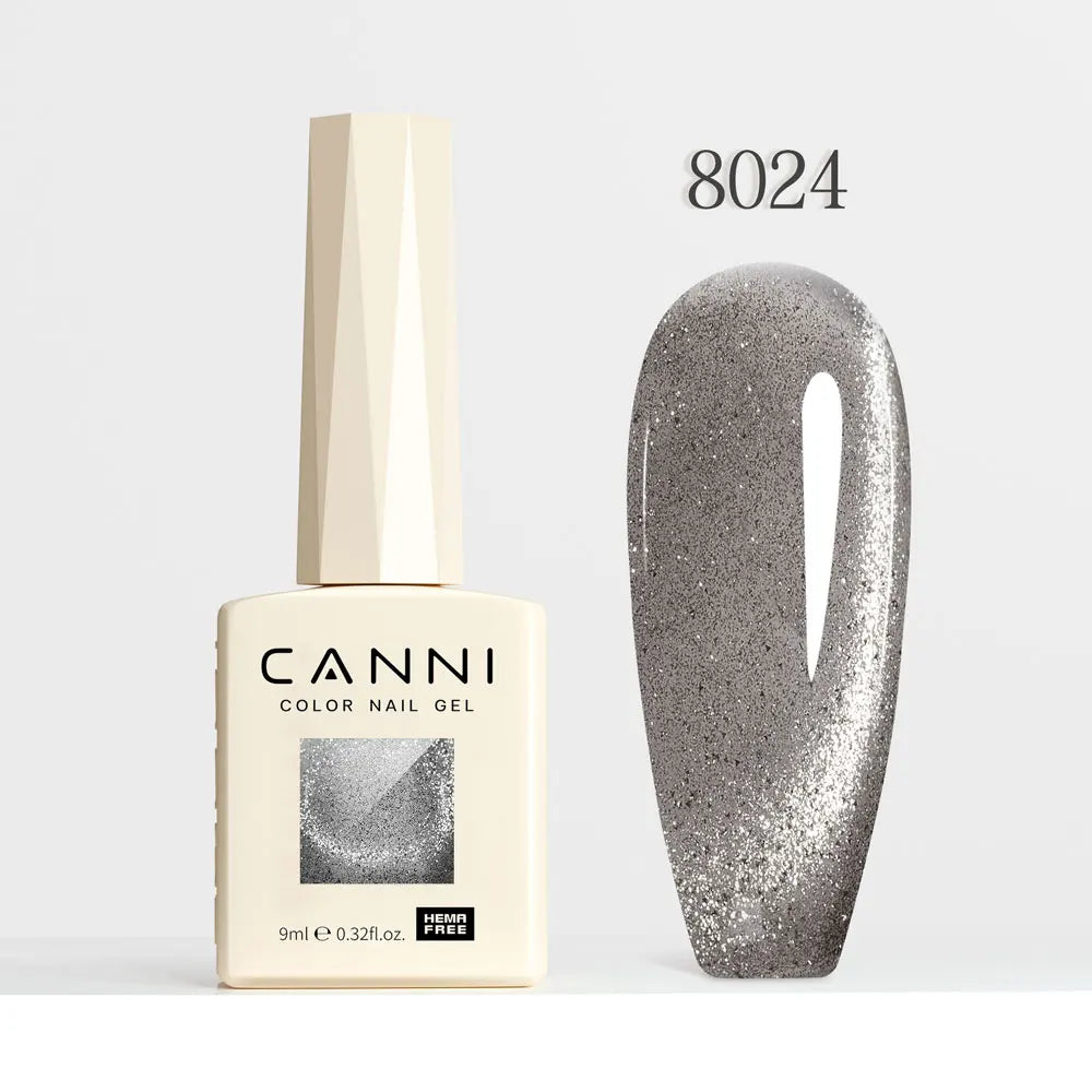 CANNI TPO/HEMA FREE Cat Eye Gel Nail Polish 9ml 48 Colors High Gloss UV-Removable Nail Art for Salon & DIY Manicure