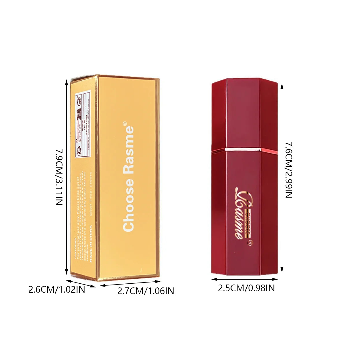 CHOOSE RASME 6-Color Chocolate Bar Lipstick Makeup Pearls Not Easy to Peel off Matte Waterproof Lipgloss