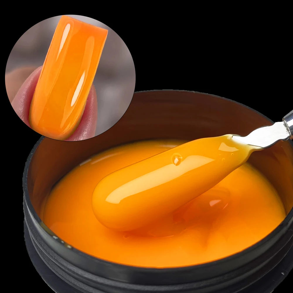 Jillnails Hema TPO Free Natural Yellow Nude Builder Nail Gel 100g/50g 100ml for Nail Extension Sculpting