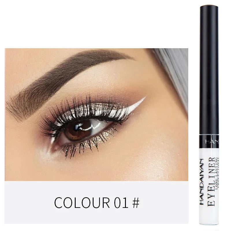 Neon UV Glow Eyeliner Pen Waterproof Matte Liquid Color Eye Liner Pencil Vibrant Yellow Red Purple Makeup Cosmetic