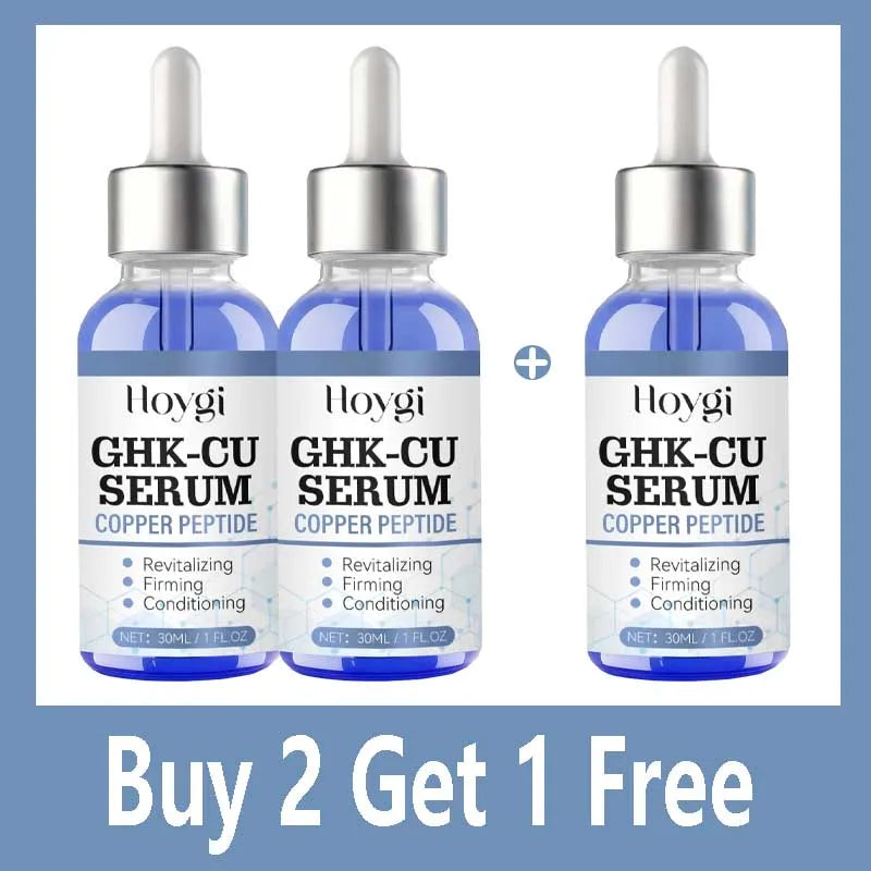 Copper Peptide Serum Anti Aging Face Serum Firming Lifting Fade Fine Lines Pore Shrinking Moisturizer Hyaluronic Acid Skin Care