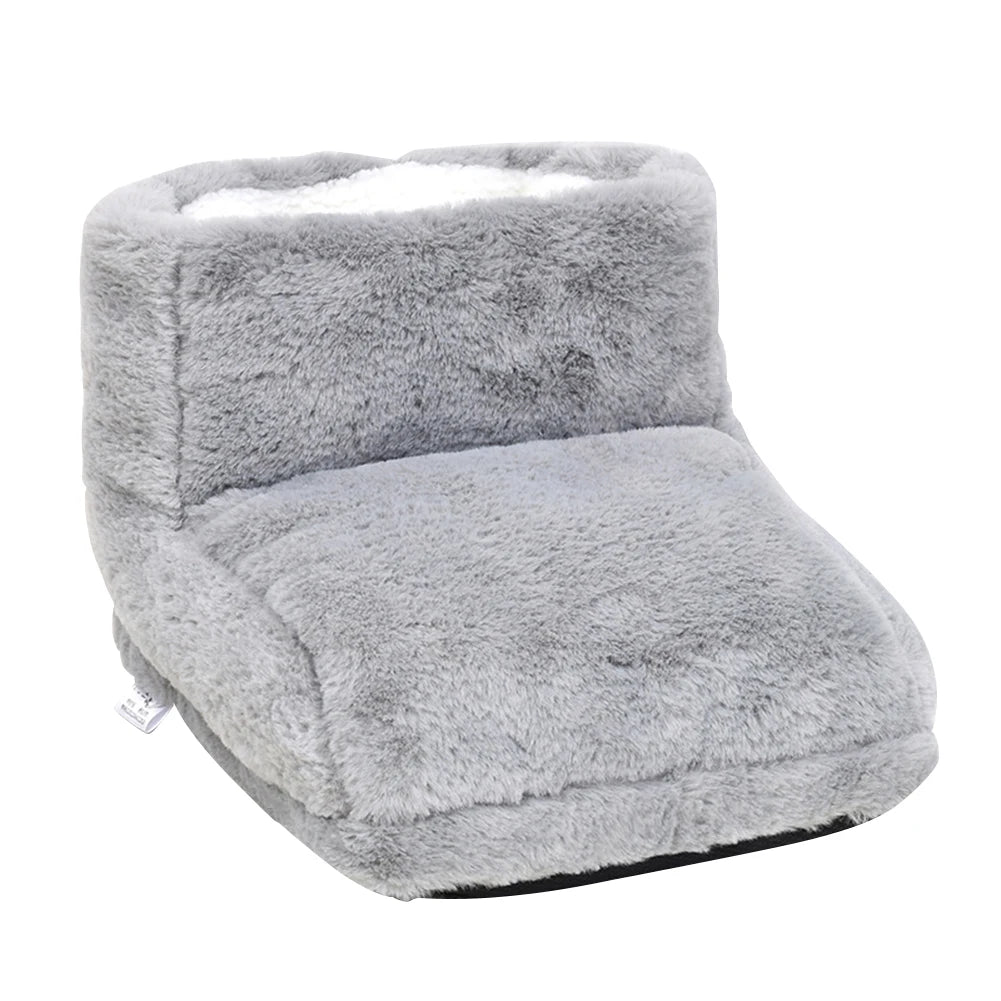 Electric Foot Warmer USB Charging Foot Heating Pad Comfort Fleece Suede Cushion Foot Heater Couple Slippers for Bedroom Sleeping