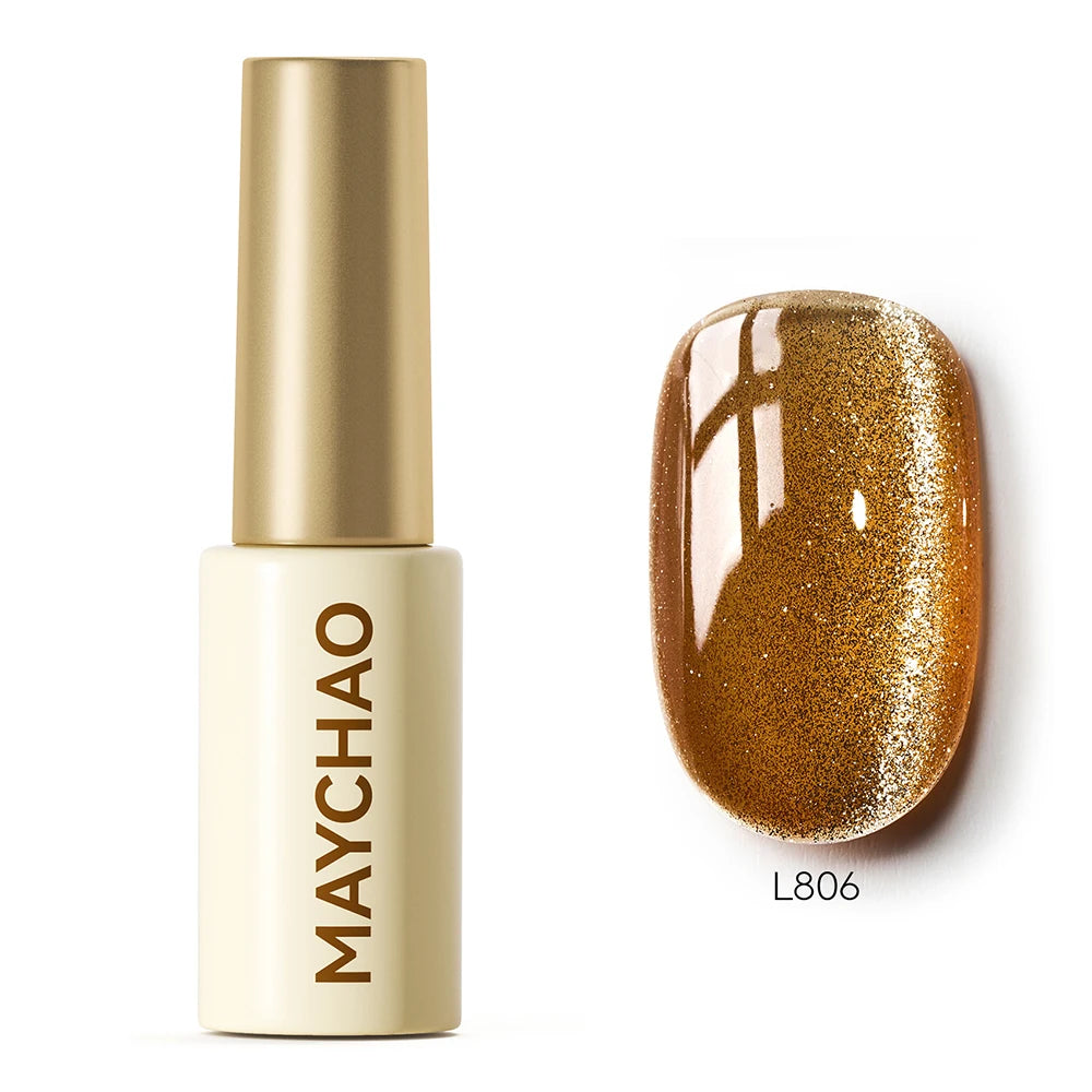 MAYCHAO 5ML Gel Nail Polish 9D Laser Diamond Glitter Cat Eye Gel Semi-Permanent Soak Off UV LED Gel Nail Manicure Tools Nail Art