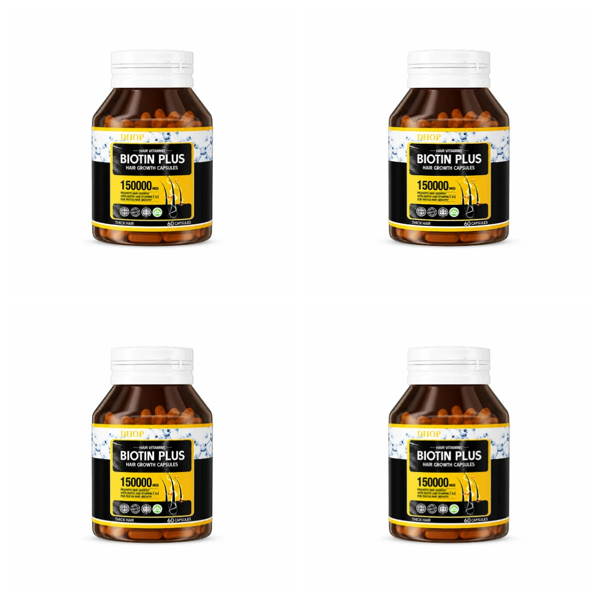 Hair Growth Capsules 60 Count Dietary Supplement Contain Biotin,inositol & Multiple Vitamins Promote Thicker and Healthier Hair