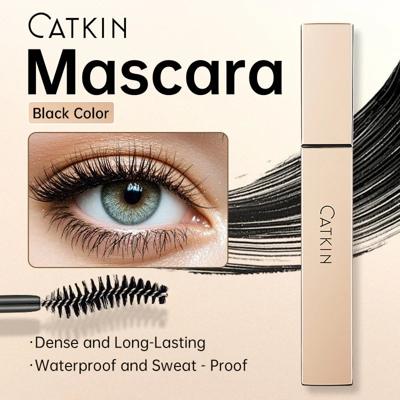 CATKIN Mascara Black, Volumizing & Lengthening Waterproof Nourish Eyelash Mascara, Create Longer and Thicker Looking Lashes