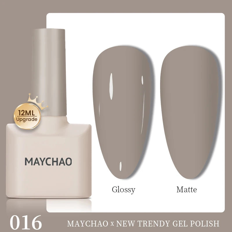 MAYCHAO 12ml Gel Nail Polish Set Professional Salon Nail Art Gels Varnish UV LED Semi Permanent Nail Lacquer Nail Supplies