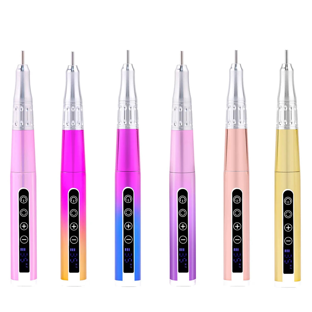35000RPM Wireless Portable USB Pen Nail Drill Professional Rechargeable Manicure Electric Nail Cuticle File Nail Polisher Tools