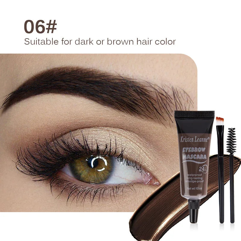 Professional Eyebrow Enhancers Cream Women Natural Liquid Dyeing Eyebrow Set Brow Tattoo Pigments Lasting Waterproof Eyebrow Gel