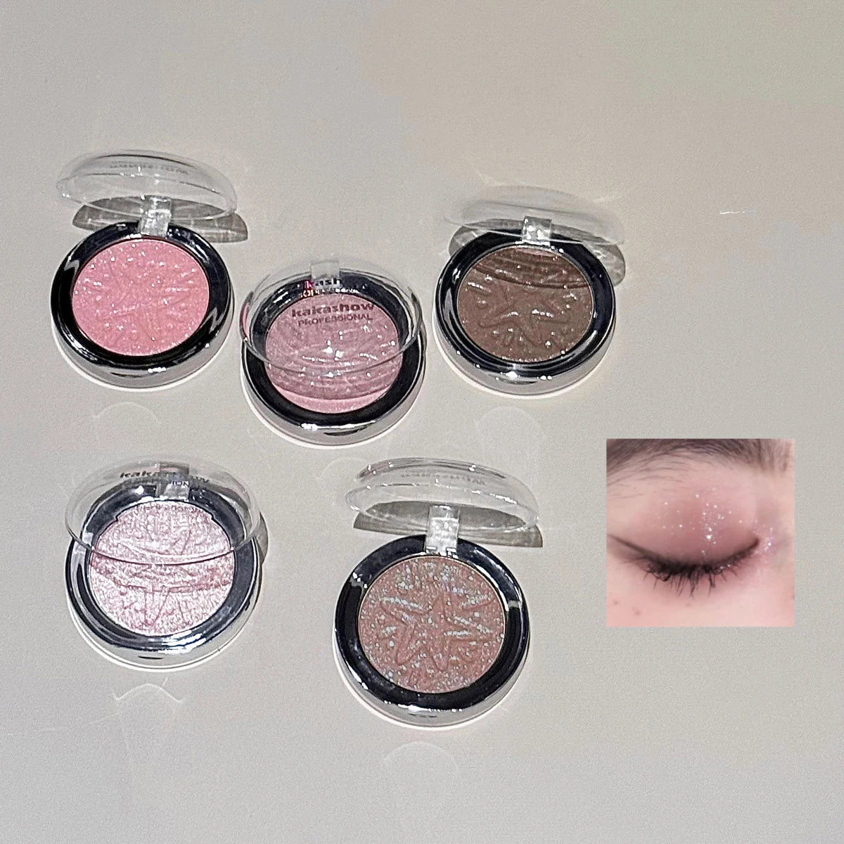 Kakashow High gloss powder gloss glitter highlight contour palette natural gloss contour concealer lasting light ﻿