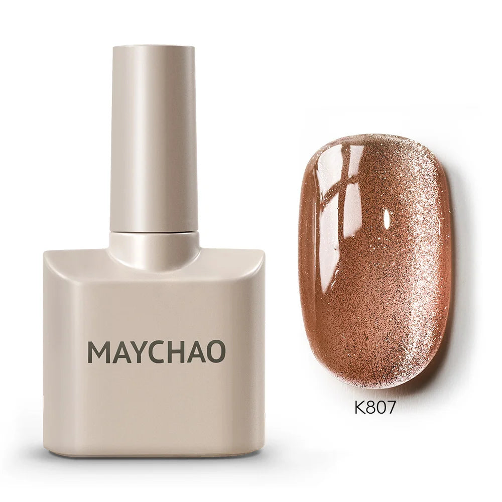 MAYCHAO Cherry Red Gel Nail Polish 12ml Glossy Semi Permanent Soak Off UV LED Frosted Gel Nails Base Painting Varnish