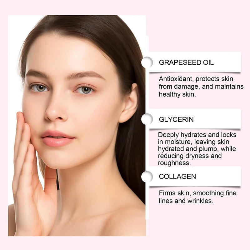 Korean Sheet Mask Collagen Overnight Facial Mask Moisturizing Grape Seed Oil Nourishing Skincare Mask Soft Smooth Skin Revitaliz