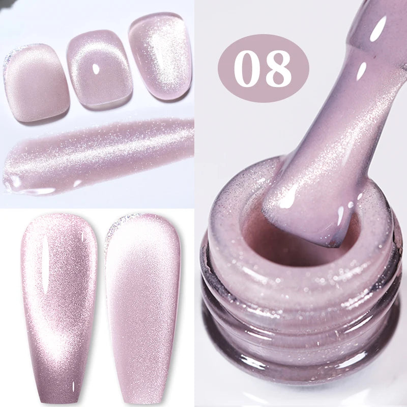 BORN PRETTY 10ml Rose Gold Cat Magnetic Gel Polish Pink Orange Soak Off UV LED Varnis Semi Permanent for Nail Art Design at Home
