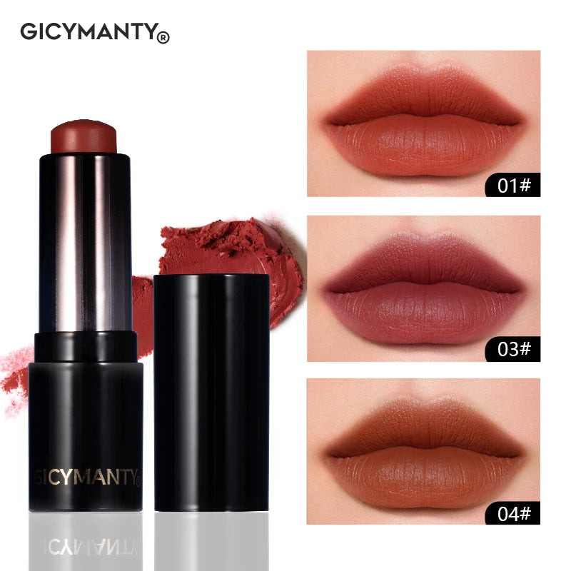 GICYMANTY Matte Lipstick Muted Tone Lip Stain Long-Lasting Transfer-Proof Silky Smooth Waterproof