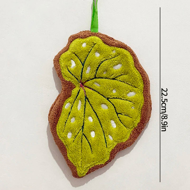 Leaf Hand Towel Bathroom Accessories Absorbent Kitchen Towel Soft Towel Hanging Towels Handkerchief Towels Home Wash Hand Towels
