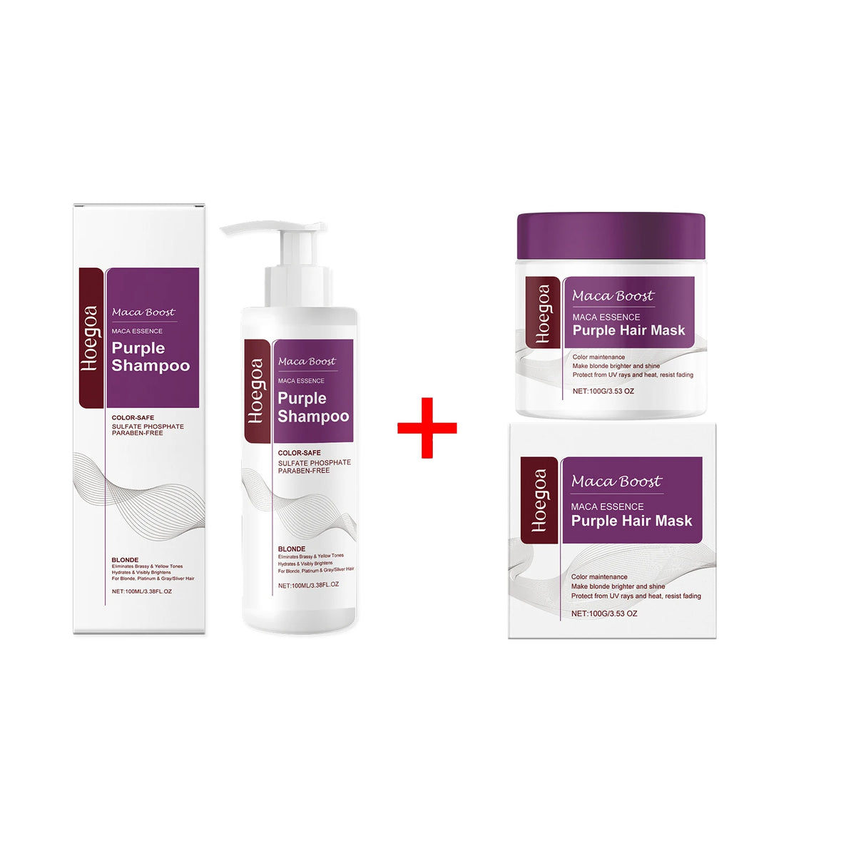Purple Hair Mask Moisturizing Strengthen Hair Color Protection Reduce Frizzy Damage Hair Care Product Soft Straightening Shampoo