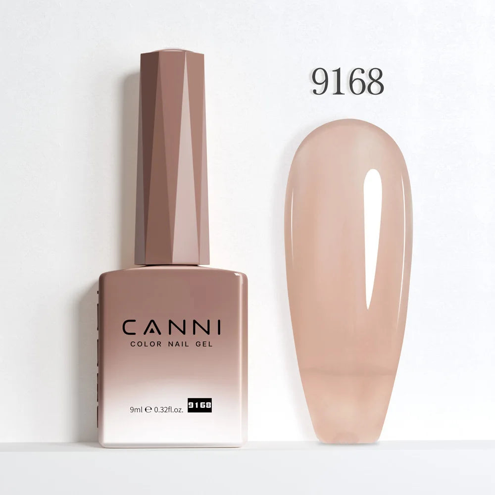 Canni Nail Gel Polish Jelly Nude Color HEMA FREE TPO FREE 9ml Transparent Semi Permanent Natural Nude French Nail Gel Lacquer