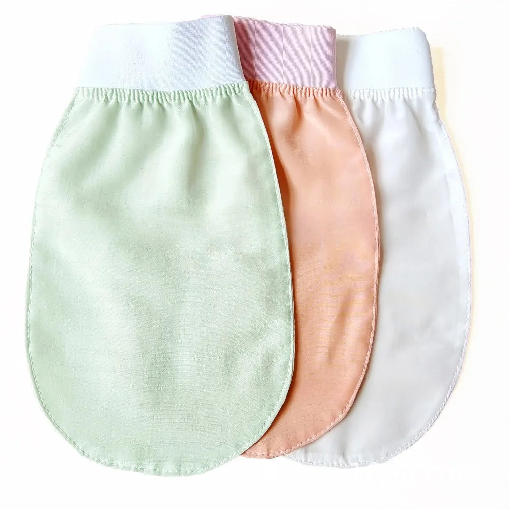 1PC 100% Silk Exfoliating Face Wash Beauty Towel Soft Exfoliating Skin Bath Scrub Silk Bath Face Wash Gloves Bathing Accessories