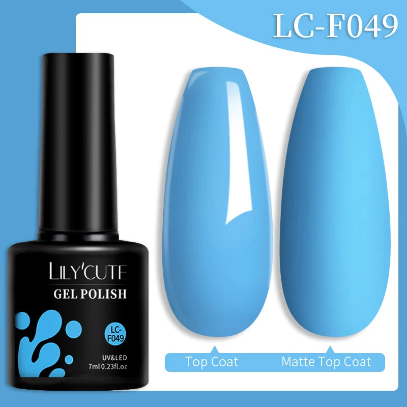 LILYCUTE 7ML Jelly Amber Gel Nail Polish Brown Crystal Translucent Dull Color Nail Art Gel Semi Permanent UV Gel Polish Varnish