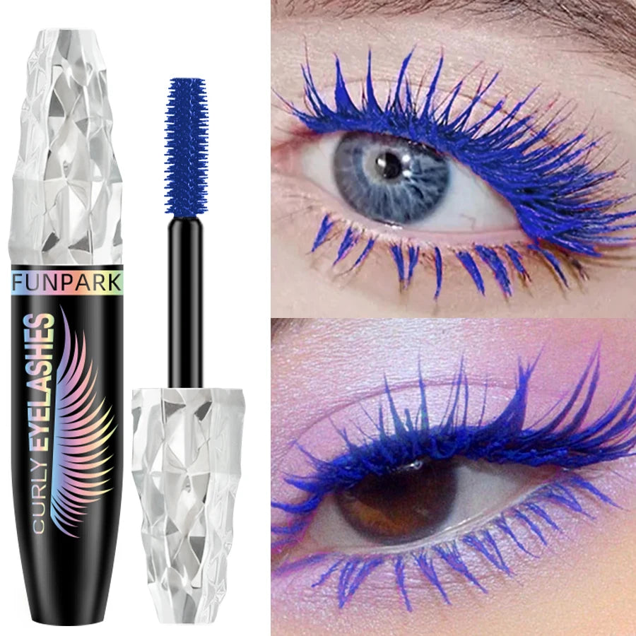 5D Mascara with Big Eyes Waterproof Thickening Lengthening Curling Liquid Fiber Mascara Eyelash Extension Makeup Gifts for Women