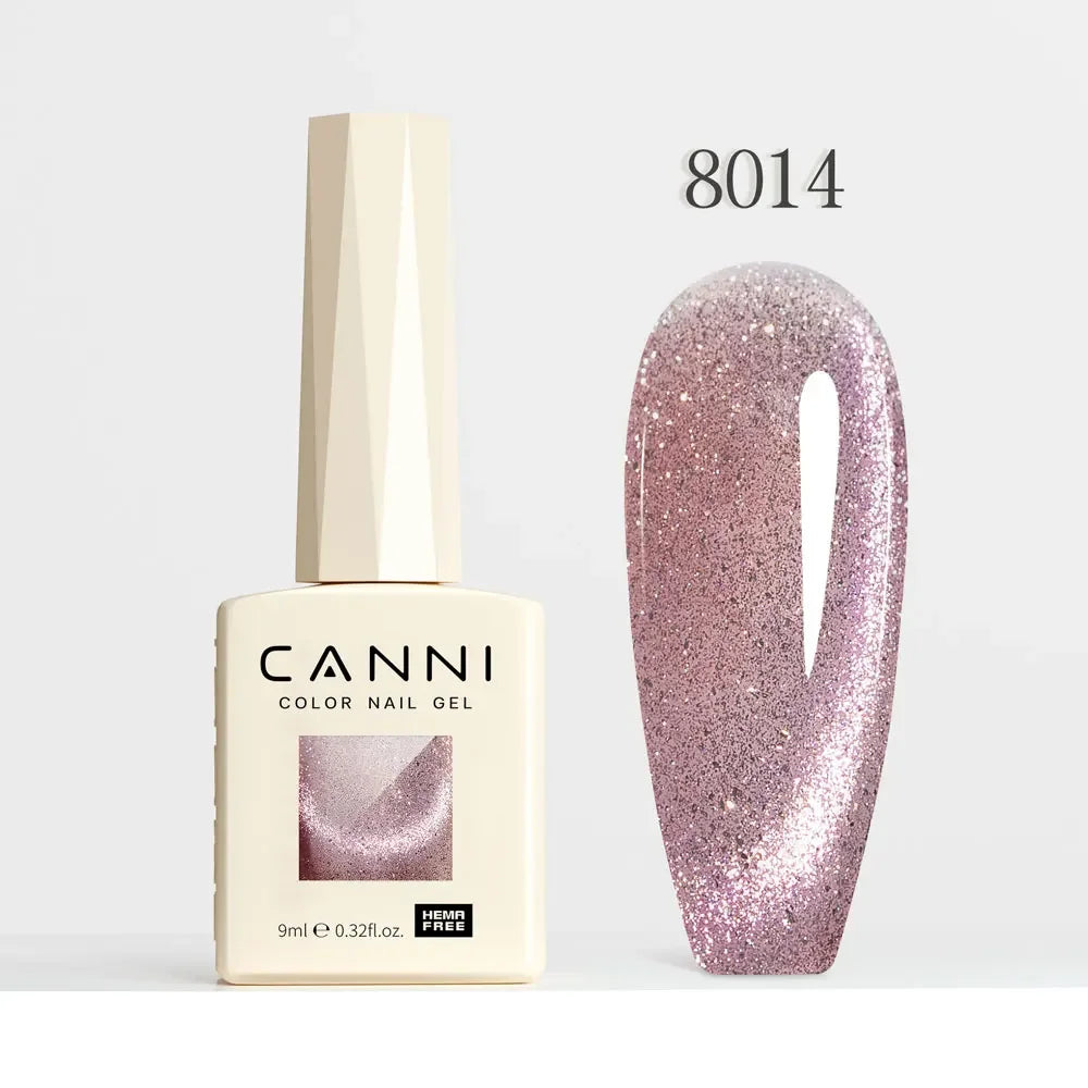 CANNI HEMA FREE TPO FREE 9ml Glitter Silver Cat Magnetic Gel Nail Polish Galaxy Diamond Full Coverage Pigmented Gel for Nail