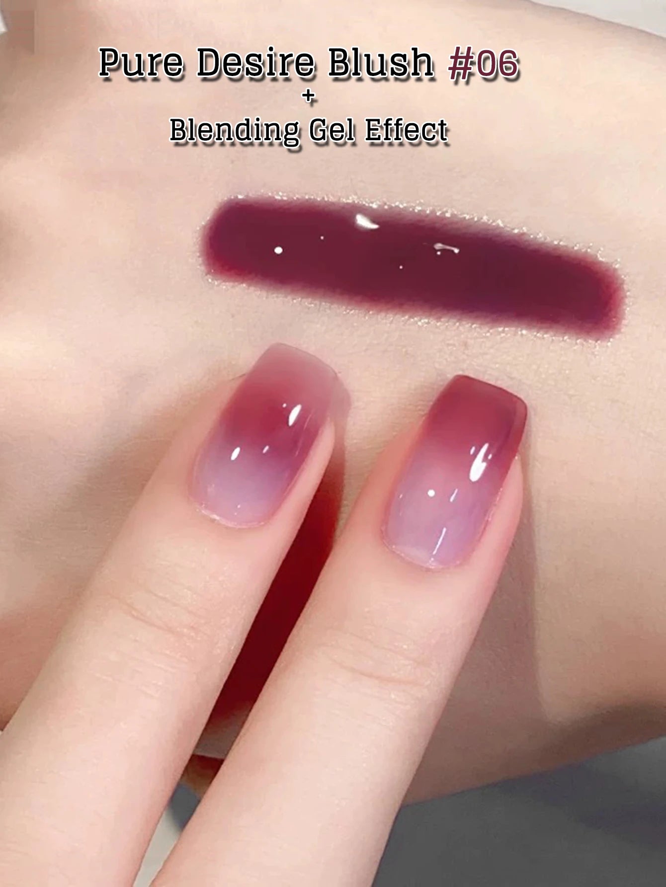 MN 2026 New 1-8PCS Fall Nails Popular Pure Desire Blush Jelly Gel Nail Polish Pink Nails Red Nails Ice-Clear Nude Nail Polish