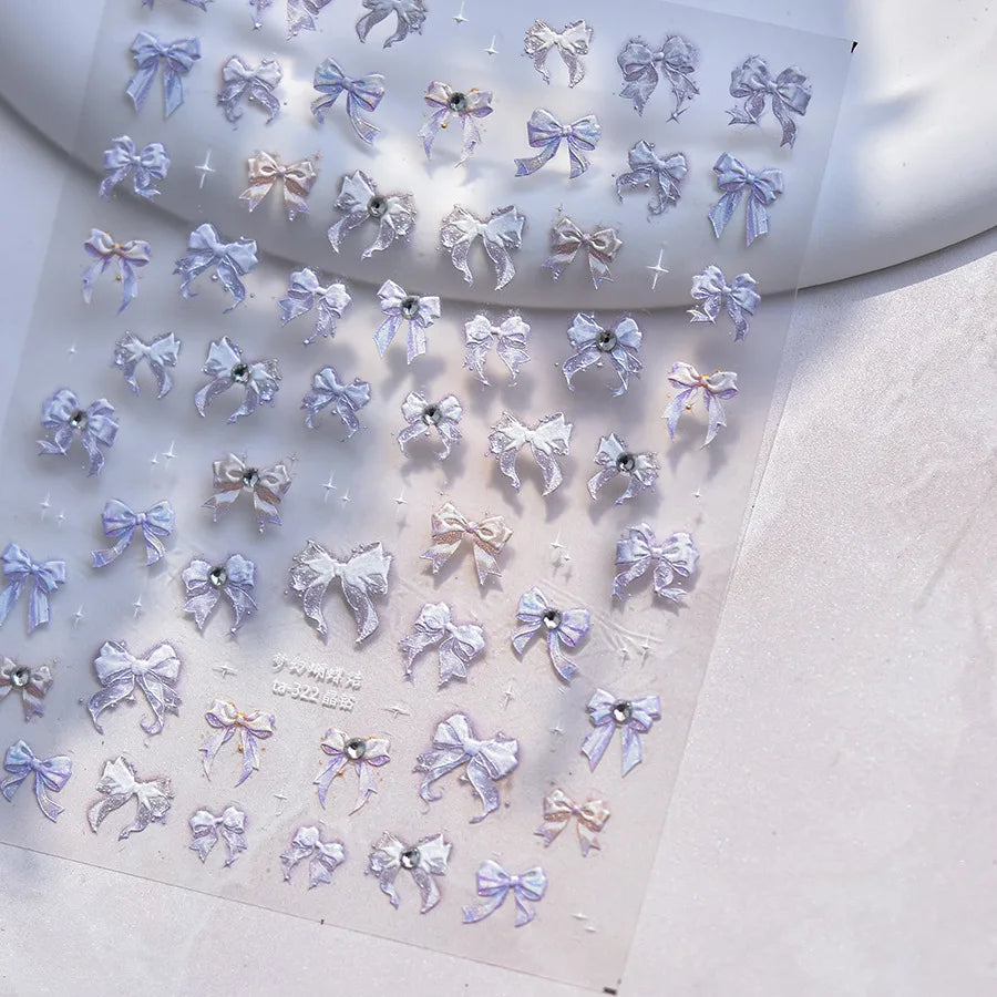 1Pcs Bronzing Nail Stickers Gold Silver Retro Bohemian Style Totems 3D Self Adhesive Nail Art Decorations Stickers Manicure Deca