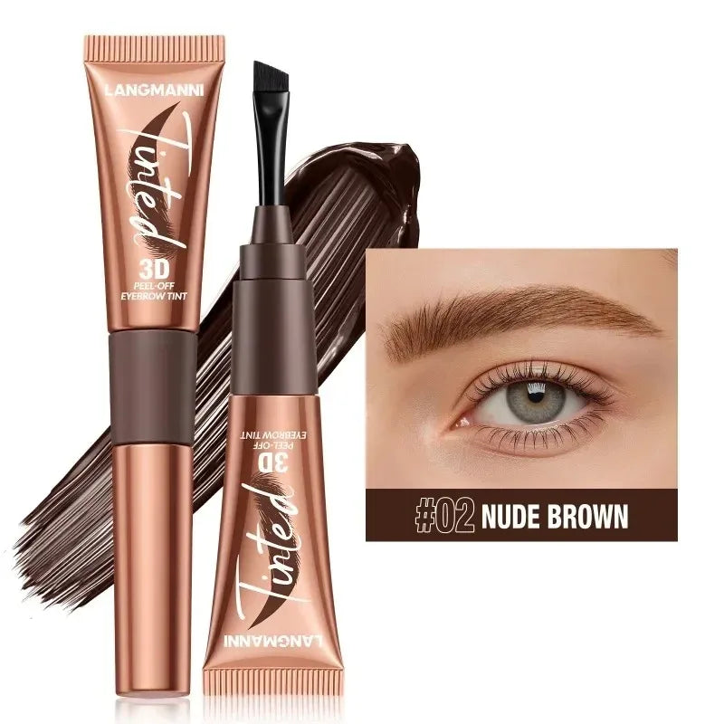 3 Colors Semi-permanent Tattoo Peel Off Eyebrow Dye Cream Waterproof Brow Black Sweatproof Gel Natural Long-Wearing Eye Makeup