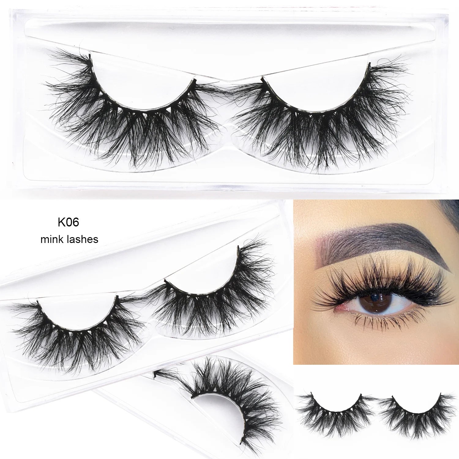Mink Fake Eyelashes 3D Mink Lashes Natural Long False Eyelash Cruelty-free Mink Hair Fluttery False Lashes Makeup D101 Lash Gift