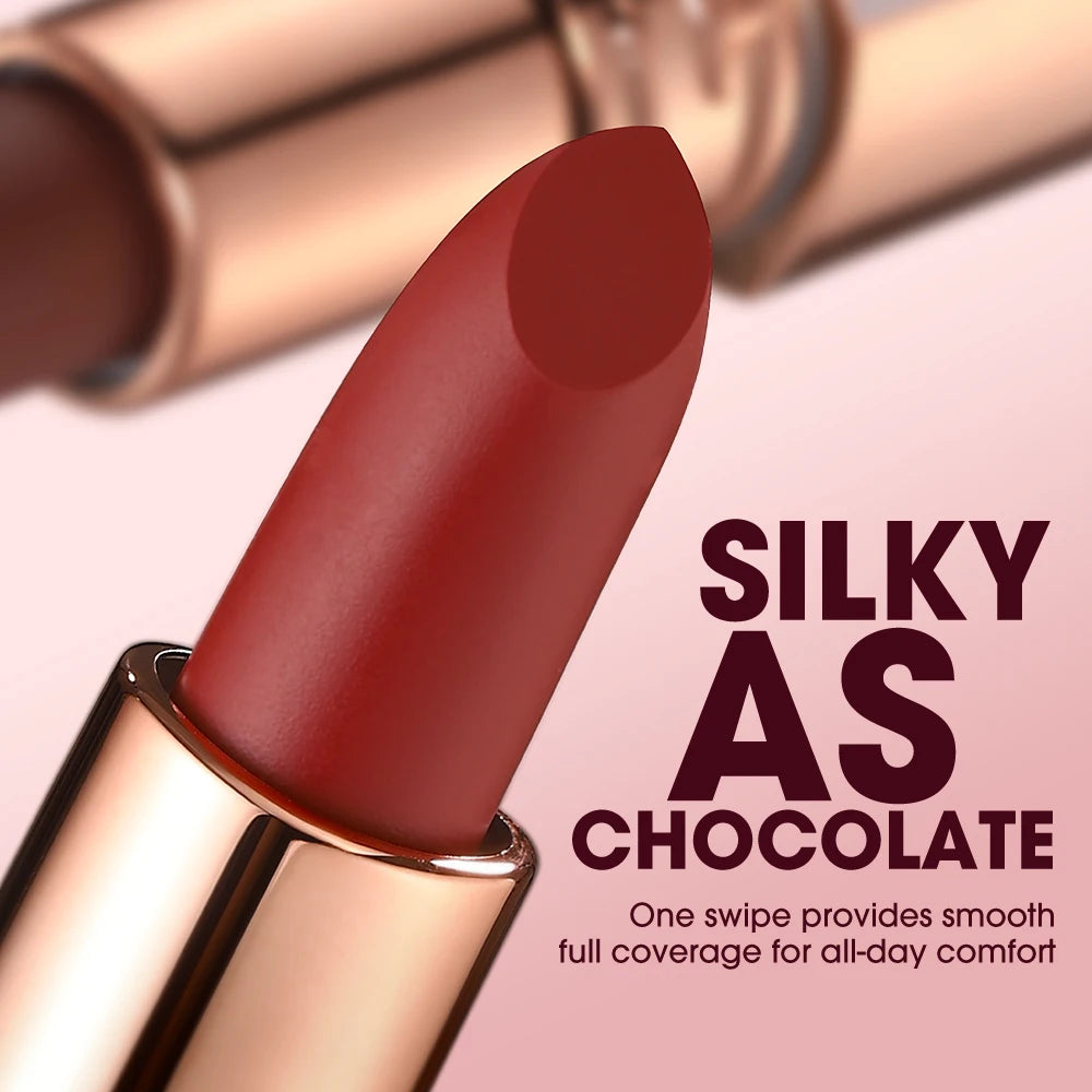 O.TWO.O Matte Lipstick Lip Tint 3 Colors Waterproof Long Lasting Non-stick Cup Sexy Highly Pigmented Velvet Lip Sticks Lip Stain