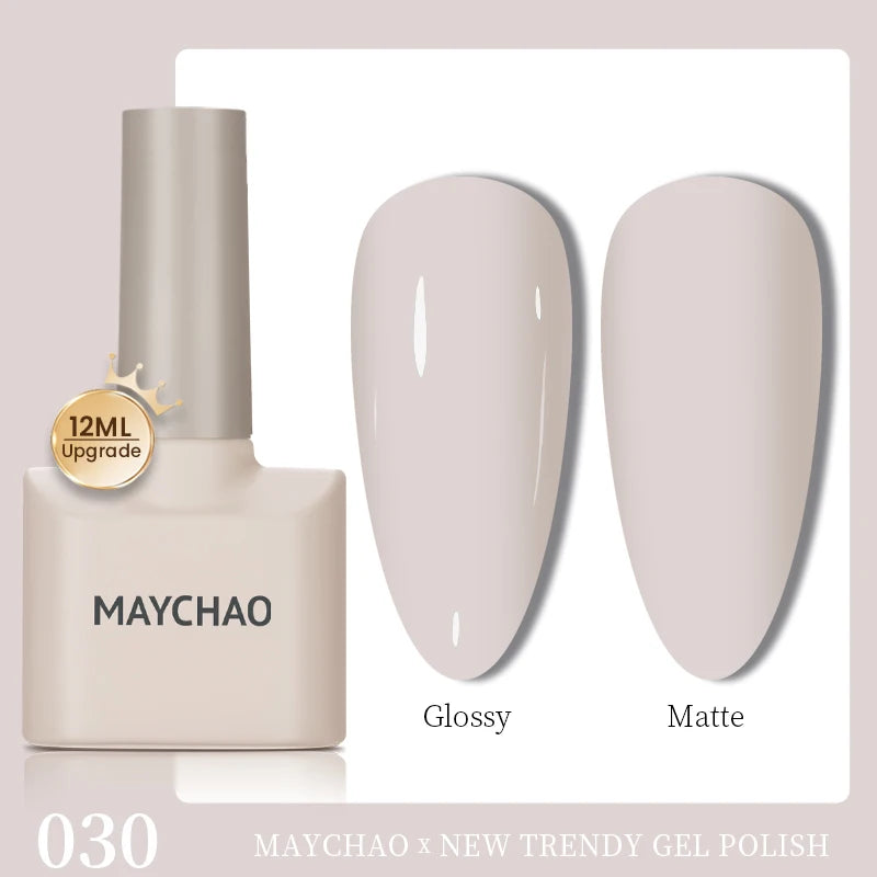 MAYCHAO 12ml Gel Nail Polish Set Professional Salon Nail Art Gels Varnish UV LED Semi Permanent Nail Lacquer Nail Supplies