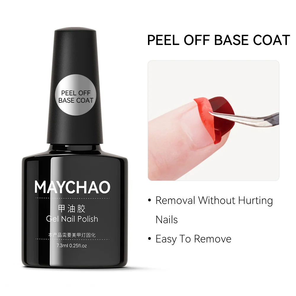MAYCHAO Glitter Gel Nail Polish 7.3ml Semi-permanent Sequins Shiny Gel Base Top Coat Soak Off UV LED Varnish Nail Art Decoration