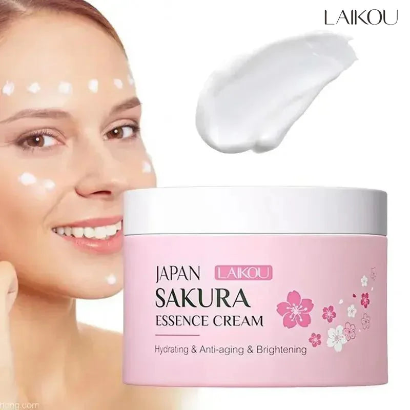 LAIKOU Japan Sakura Essence Cream Cherry Blossom Facial Cream Heavy Moisturizer Improving Dryness & Roughness Face Skin Care